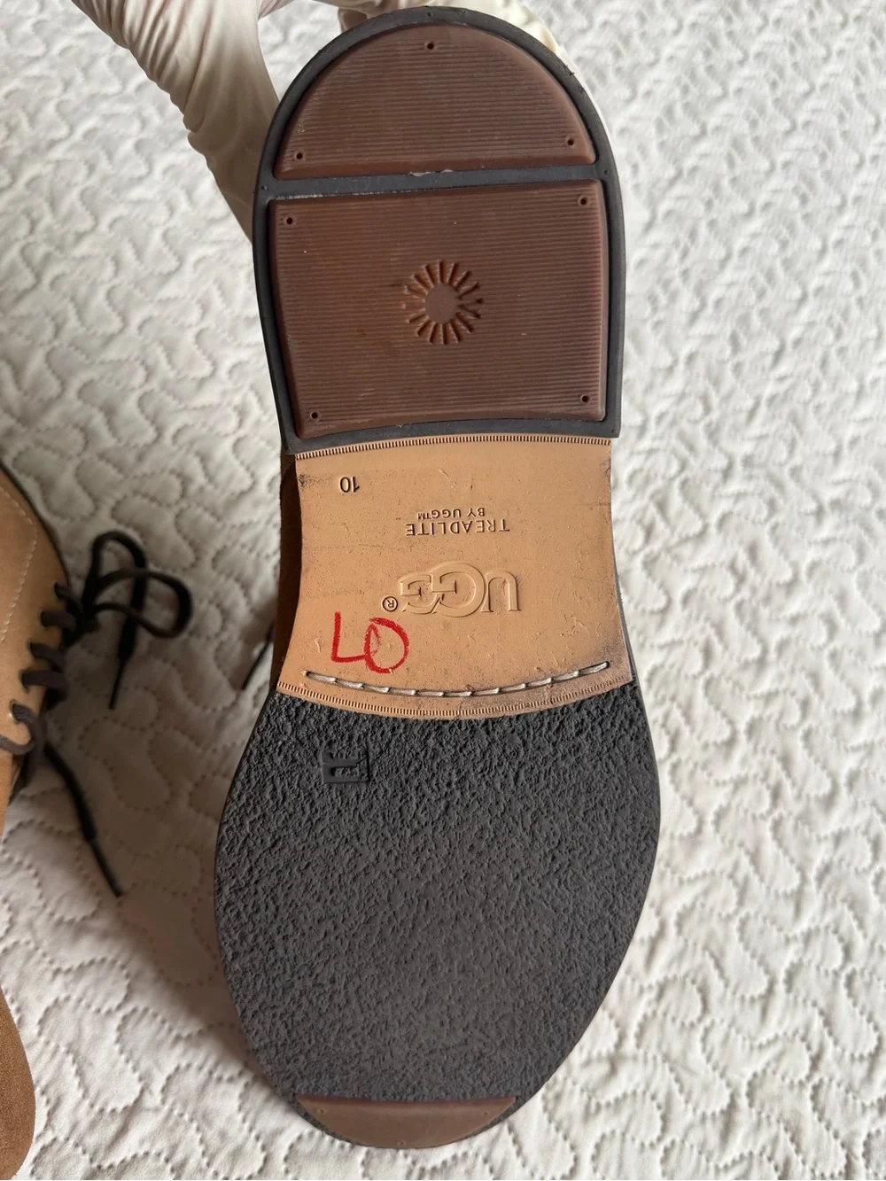 UGG Jovic Buck Men’s Chesnut Tan Suede With ENERG Comfort System Insole Size 10